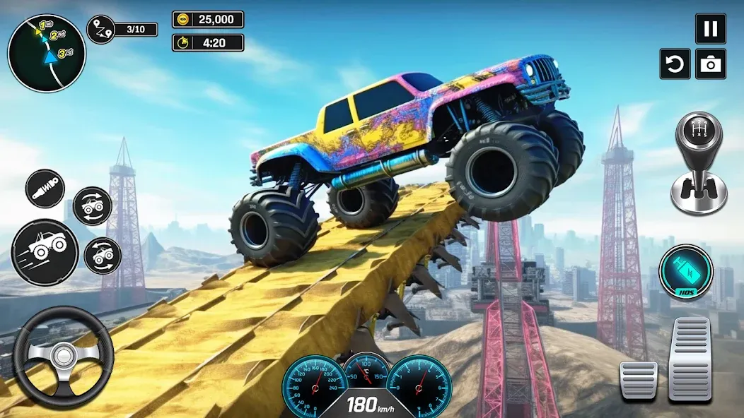 Monster Truck Games- Car Games [МОД: Деньги, Монеты и Меню MOD] Screenshot 2