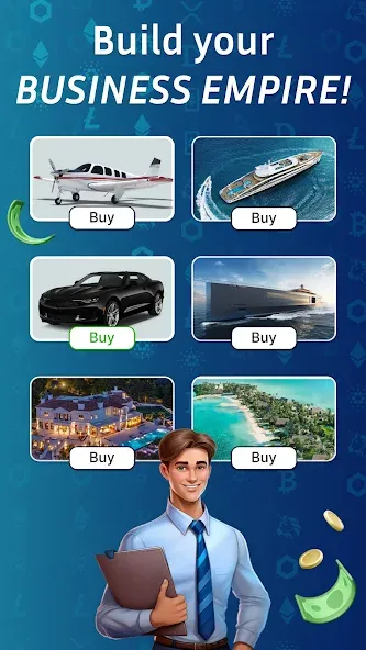 Business Empire: RichMan (Бизнес Империя) [МОД: Много денег, Монет и Все открыто] Screenshot 1