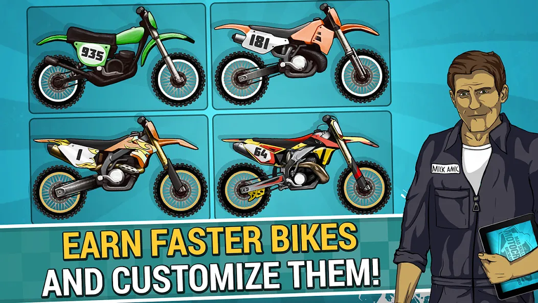 Mad Skills Motocross 2 (Мад Скилс Мотокросс 2) [МОД: Деньги, Монеты и Меню MOD] Screenshot 2