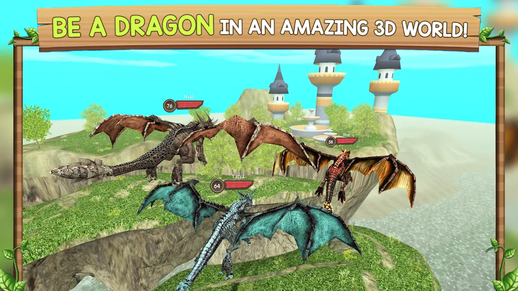 Dragon Sim Online: Be A Dragon [МОД: Бесконечные деньги, Монеты и Мега MOD] Screenshot 1