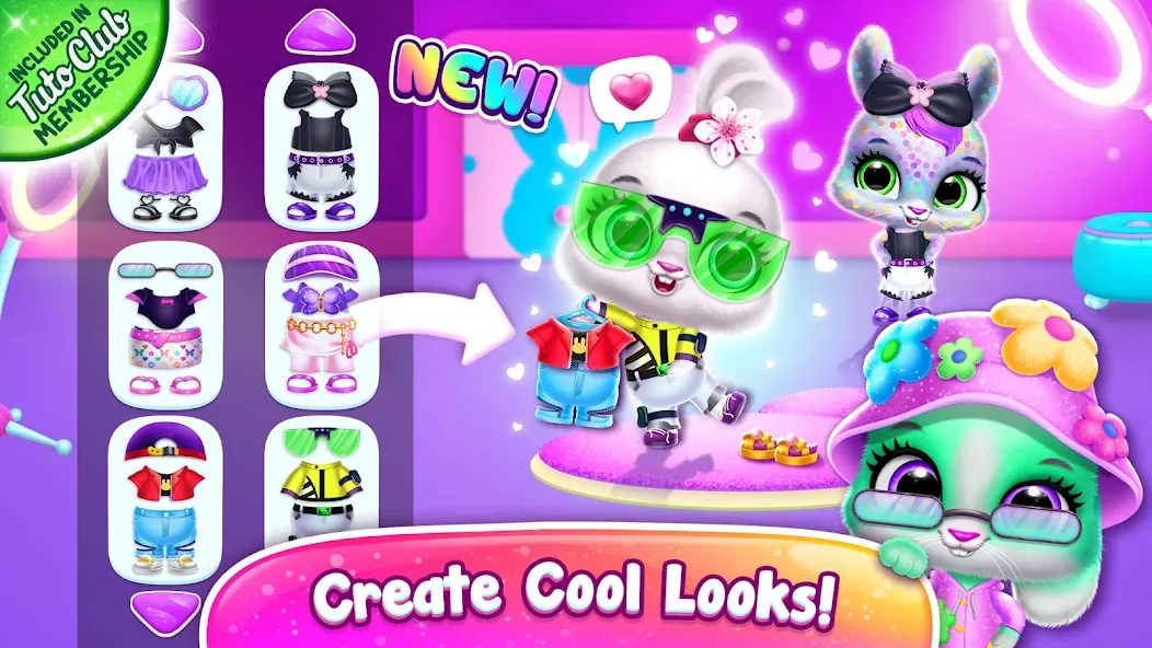 Bunnsies - Happy Pet World (Баннсиз) [МОД: Много денег, Монет и Все открыто] Screenshot 1