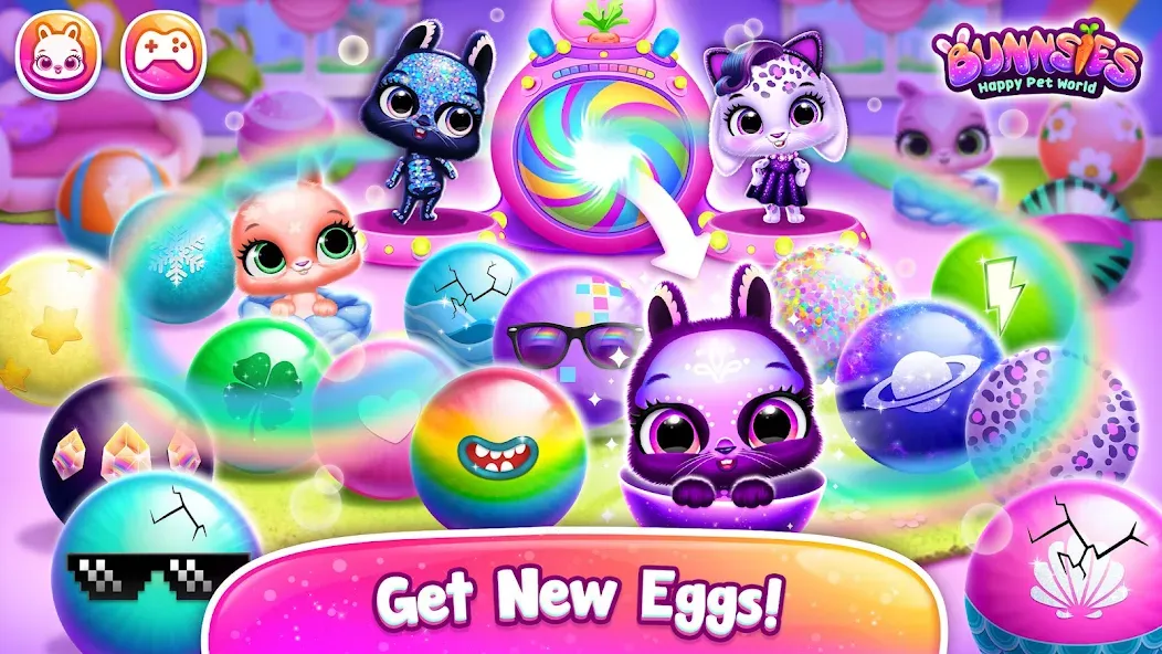 Bunnsies - Happy Pet World (Баннсиз) [МОД: Много денег, Монет и Все открыто] Screenshot 2