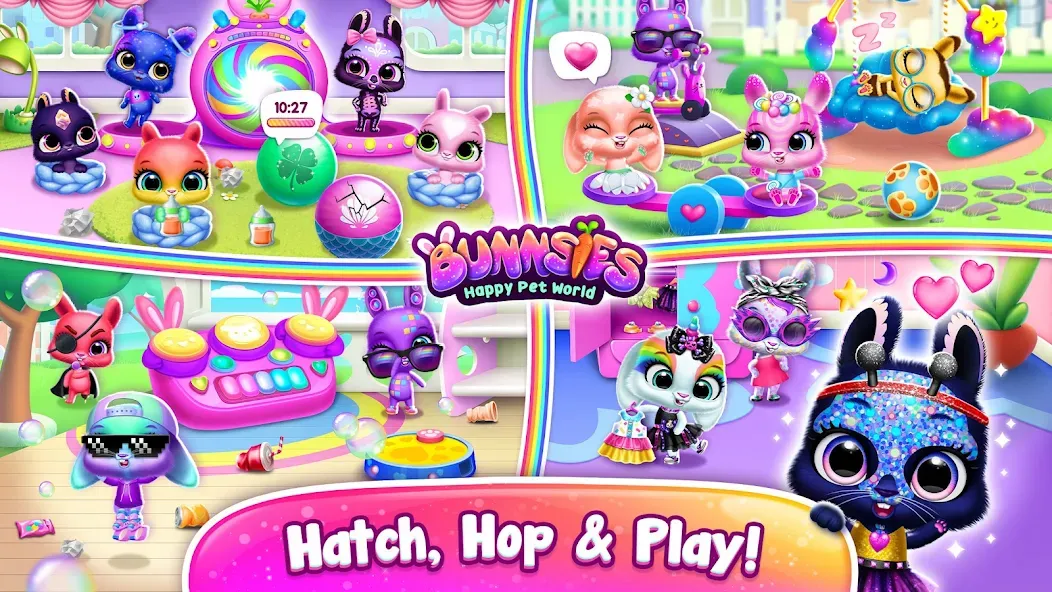 Bunnsies - Happy Pet World (Баннсиз) [МОД: Много денег, Монет и Все открыто] Screenshot 3