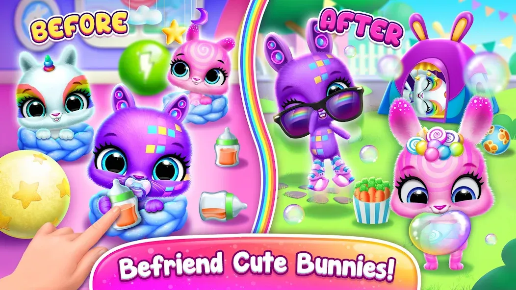 Bunnsies - Happy Pet World (Баннсиз) [МОД: Много денег, Монет и Все открыто] Screenshot 5