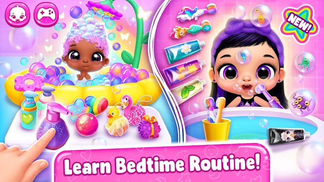 Giggle Babies - Toddler Care (Гигл Бебис) [МОД: Много монет, Открытые уровни и Мега MOD] Screenshot 2