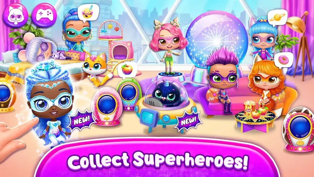 Power Girls - Fantastic Heroes [МОД: Все открыто, Дополнительные деньги и Меню MOD] Screenshot 1
