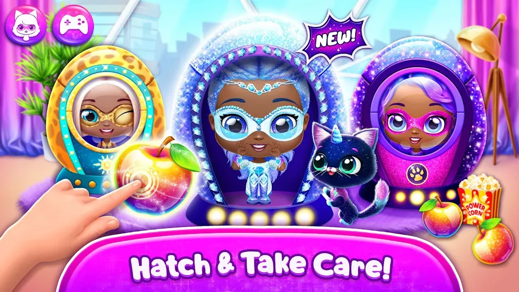 Power Girls - Fantastic Heroes [МОД: Все открыто, Дополнительные деньги и Меню MOD] Screenshot 2