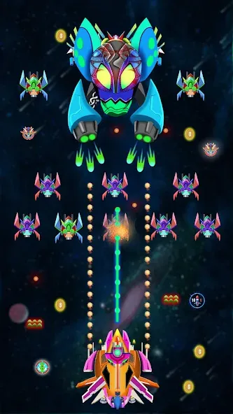 Galaxy Shooting: Alien Attack (Гэлэкси Шутинг) [МОД: Много денег, Монет и Все открыто] Screenshot 3