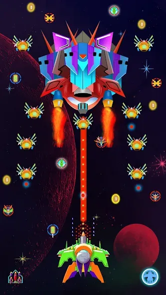 Galaxy Shooting: Alien Attack (Гэлэкси Шутинг) [МОД: Много денег, Монет и Все открыто] Screenshot 5