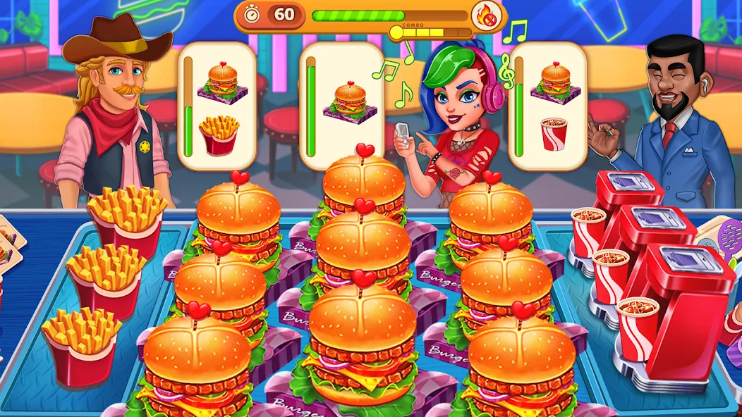 Cooking Max: Restaurant Games (Кукинг Макс) [МОД: Деньги, Монеты и Меню MOD] Screenshot 4