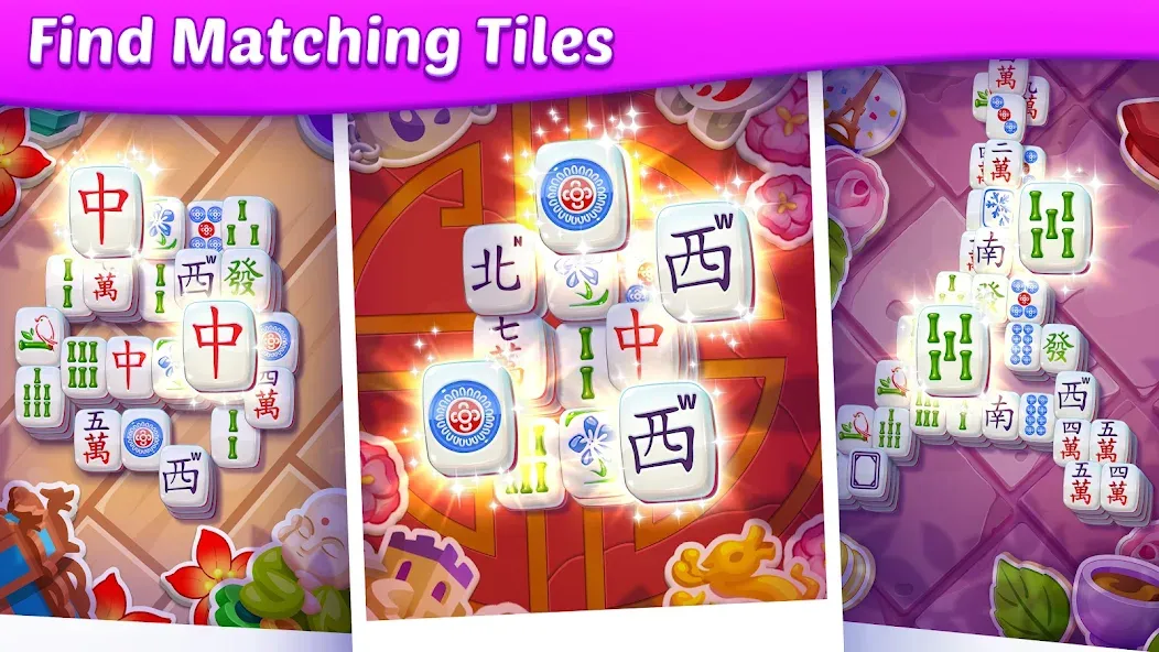 Mahjong City Tours: Tile Match (Маджонг Сити Турс) [МОД: Бесконечные деньги, Монеты и Мега MOD] Screenshot 2