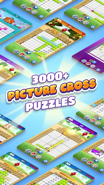 Nono Crossing Picture Nonogram (Ноно Кроссинг) [МОД: Деньги, Монеты и Меню MOD] Screenshot 4