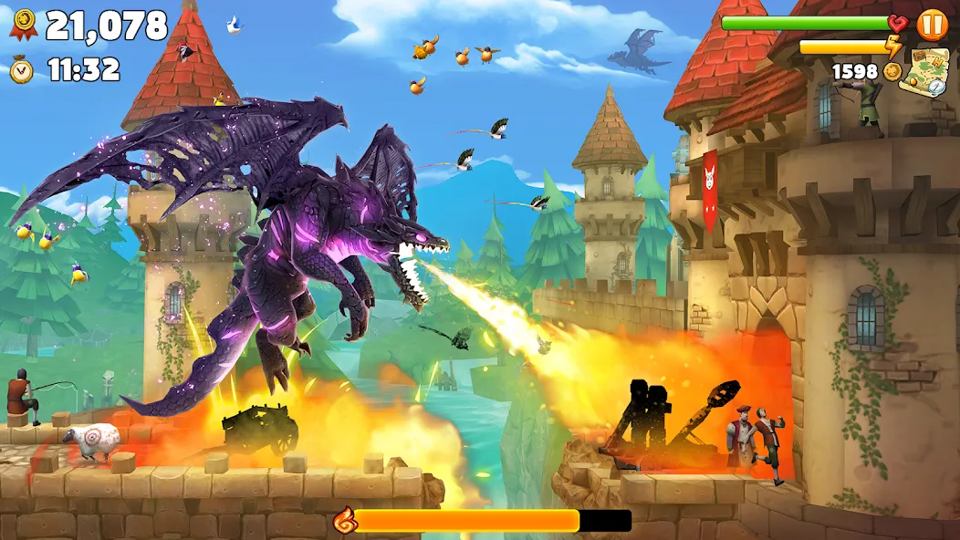 Hungry Dragon (Хангри Драгон) [МОД: Много денег, Монет и Все открыто] Screenshot 1