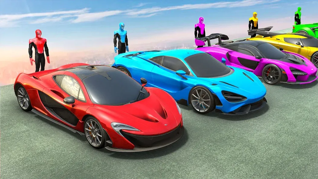 Mega Ramp Car Games Car Stunts [МОД: Бесконечные деньги, Монеты и Мега MOD] Screenshot 2