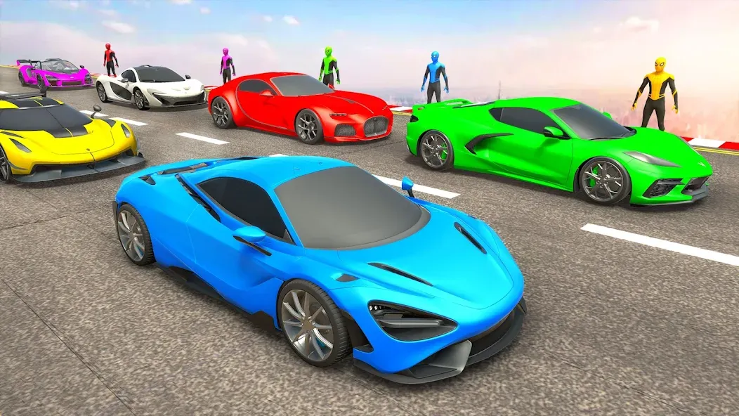 Mega Ramp Car Games Car Stunts [МОД: Бесконечные деньги, Монеты и Мега MOD] Screenshot 3