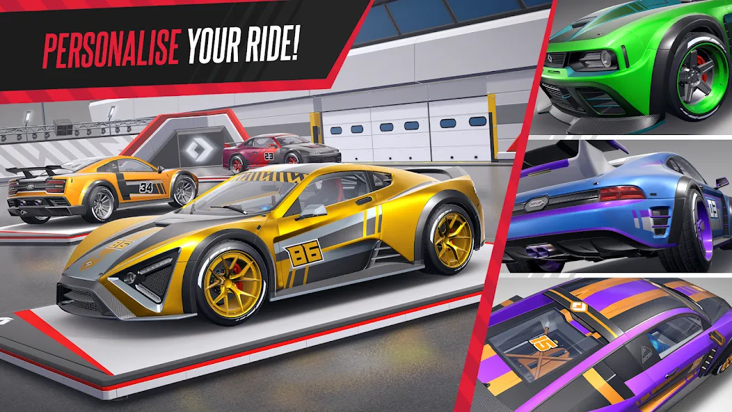 Hot Lap League: Racing Mania! (Хот Лап Лига) [МОД: Меню, Бесконечные монеты и Открытые уровни] Screenshot 3