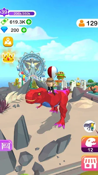 Dino Tycoon - 3D Building Game [МОД: Много денег, Монет и Все открыто] Screenshot 4