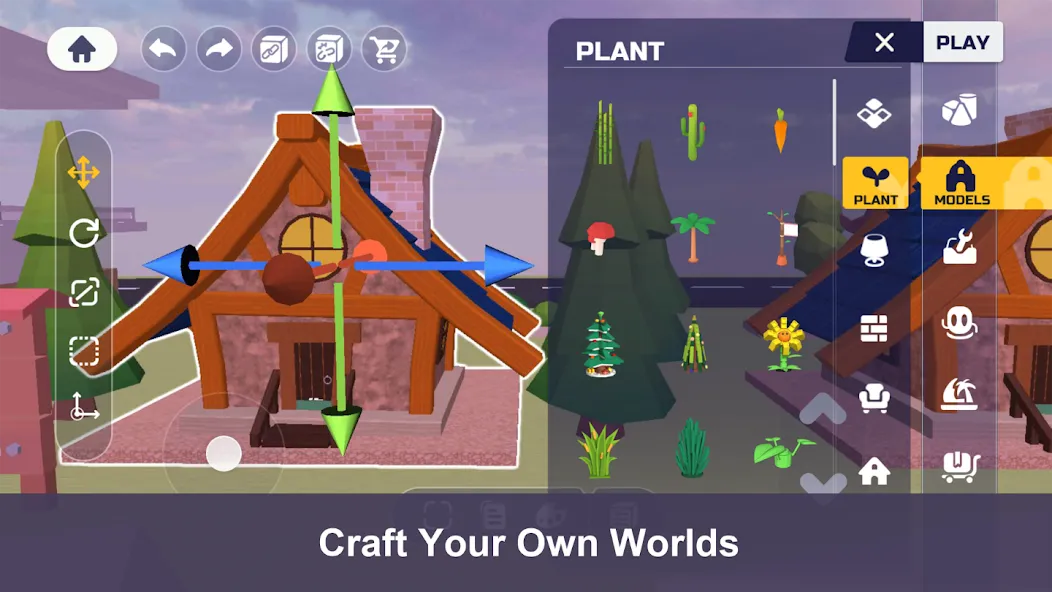 Uni - Craft your world (Юни) [МОД: Много денег, Монет и Все открыто] Screenshot 1