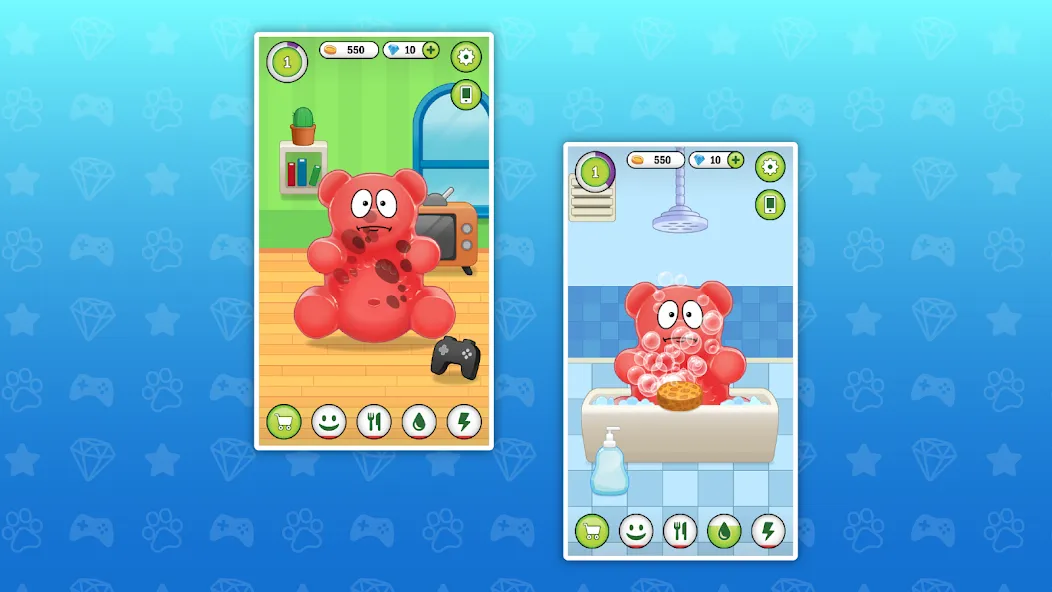 My Jelly Bear Pet [МОД: Много денег, Монет и Все открыто] Screenshot 1