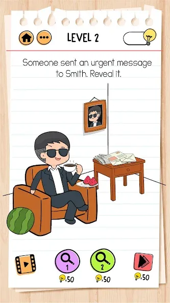 Brain Test 2: Tricky Stories (Брейн тест 2) [МОД: Много монет, Открытые уровни и Мега MOD] Screenshot 2