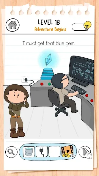 Brain Test 3: Tricky Quests (Тест на умение мыслить 3) [МОД: Меню, Бесконечные монеты и Открытые уровни] Screenshot 1