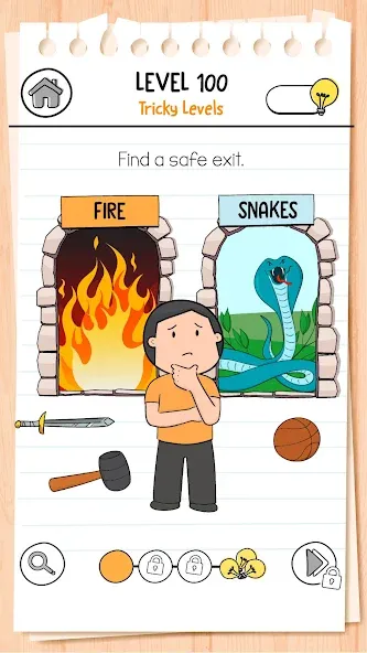 Brain Test 3: Tricky Quests (Тест на умение мыслить 3) [МОД: Меню, Бесконечные монеты и Открытые уровни] Screenshot 3