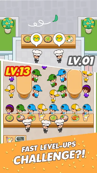 Food Fever: Restaurant Tycoon (Фуд Фивер) [МОД: Много денег, Монет и Все открыто] Screenshot 1
