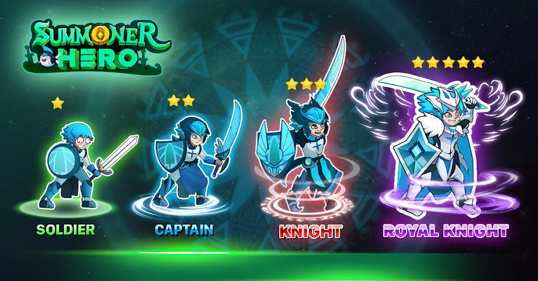 Summoner Hero: Epic Battle (Саммонер Хиро) [МОД: Бесконечные деньги, Монеты и Мега MOD] Screenshot 1