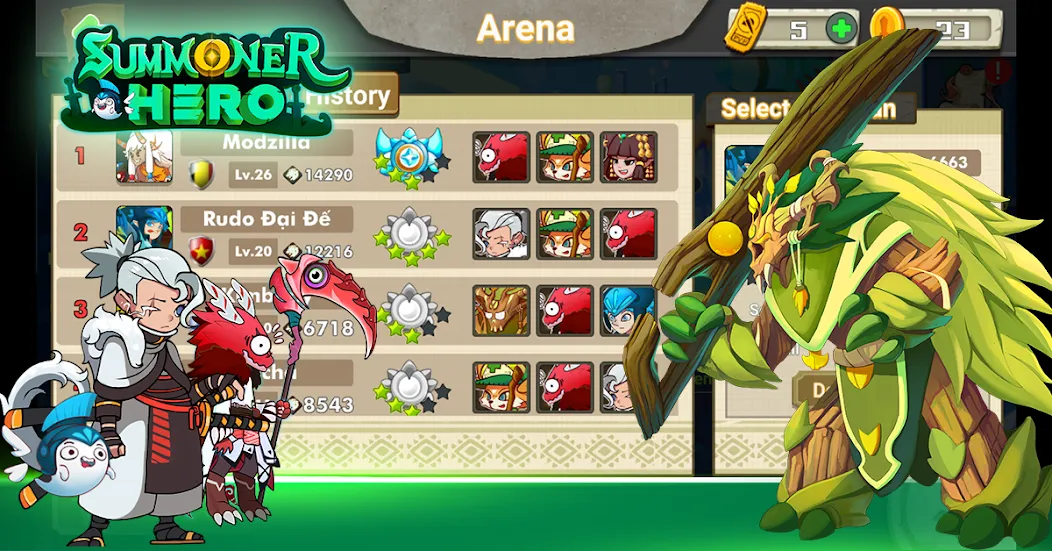 Summoner Hero: Epic Battle (Саммонер Хиро) [МОД: Бесконечные деньги, Монеты и Мега MOD] Screenshot 5