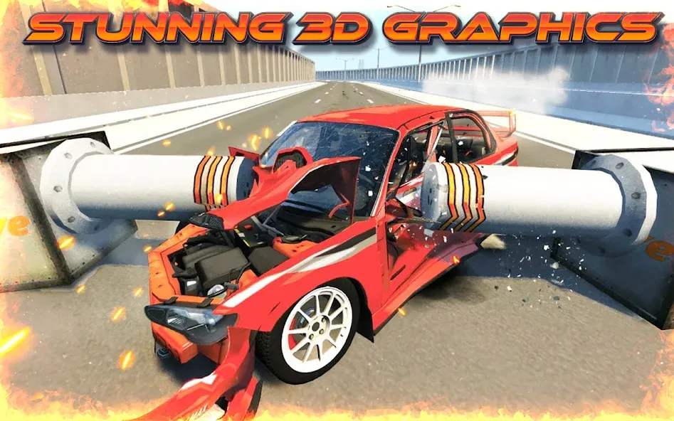 Highway Crash Car Race [МОД: Все открыто, Дополнительные деньги и Меню MOD] Screenshot 2