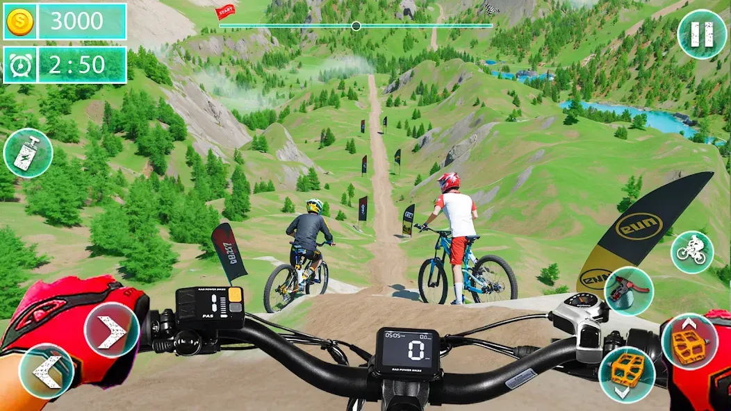 MTB Downhill: BMX Racer [МОД: Все открыто, Дополнительные деньги и Меню MOD] Screenshot 3