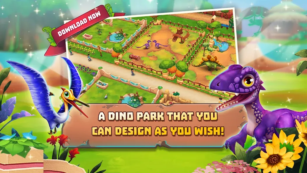 Dinosaur Park – Primeval Zoo (Динозавровый парк) [МОД: Много денег, Монет и Все открыто] Screenshot 1