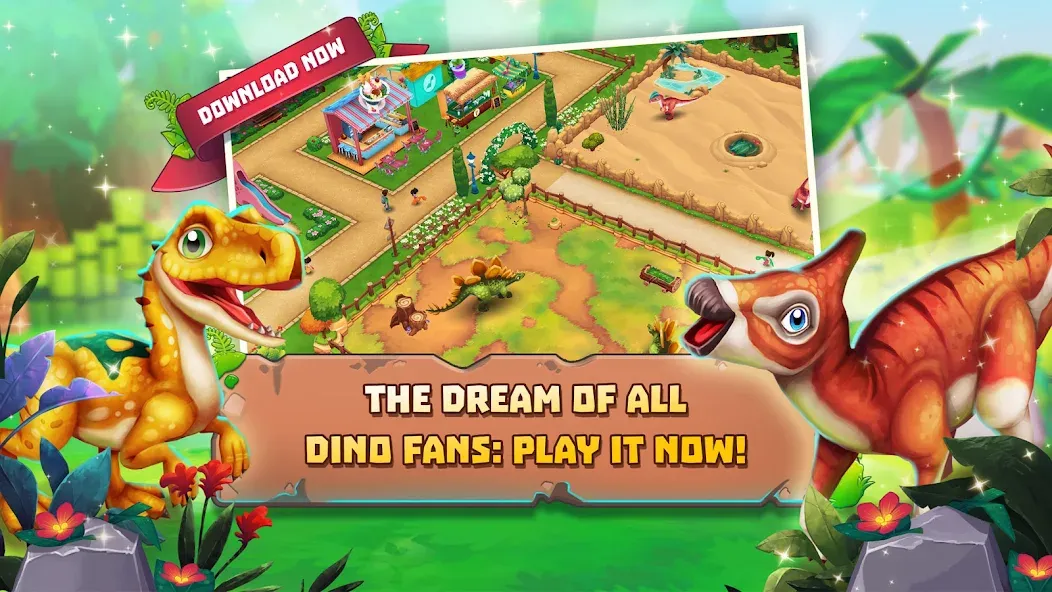 Dinosaur Park – Primeval Zoo (Динозавровый парк) [МОД: Много денег, Монет и Все открыто] Screenshot 4