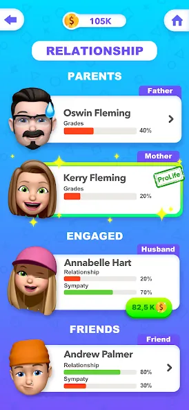 Story Life Simulator: Idle Sim (Стри Лайф Симулятор) [МОД: Много монет, Открытые уровни и Мега MOD] Screenshot 5