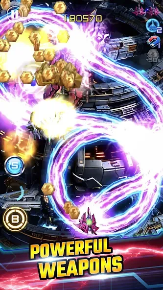 Lightning Fighter 2: Space War (Лайтнинг Файтер 2) [МОД: Деньги, Монеты и Меню MOD] Screenshot 1