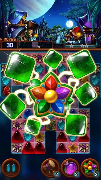 Jewel Galaxy (Джуэл Гэлакси) [МОД: Меню, Бесконечные монеты и Открытые уровни] Screenshot 1