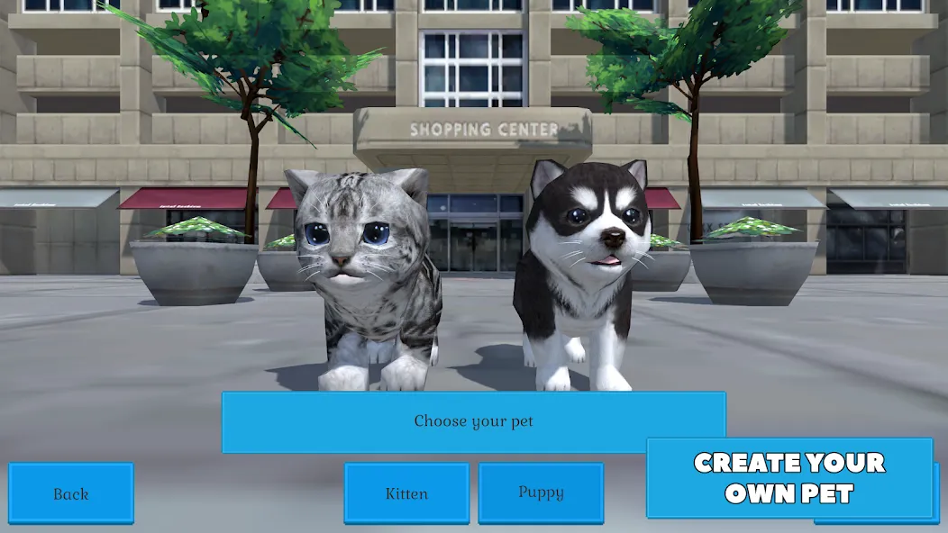 Cute Pocket Cat And Puppy 3D (Кьют Покет Кэт Энд Паппи 3Д) [МОД: Много денег, Монет и Все открыто] Screenshot 1