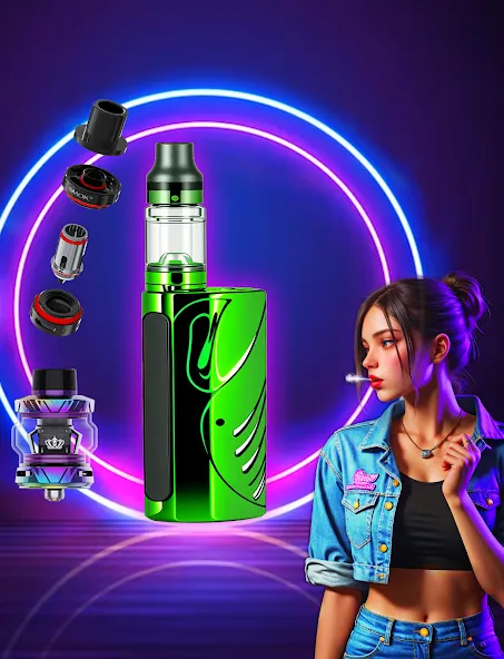 Virtual Vape Smoke Simulation (Виртуальное имитирование дыма от вэйпа) [МОД: Бесконечные деньги, Монеты и Мега MOD] Screenshot 3