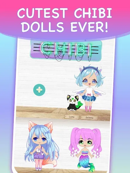 Chibi Dress Up Games for Girls [МОД: Много денег, Монет и Все открыто] Screenshot 1