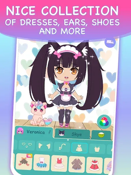 Chibi Dress Up Games for Girls [МОД: Много денег, Монет и Все открыто] Screenshot 3