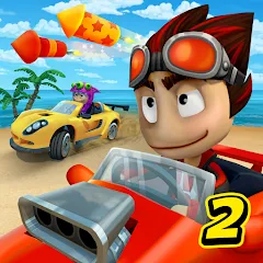 Скачать Beach Buggy Racing 2 (Бич Багги Рейсинг 2) [МОД: Деньги, Монеты и Меню MOD] | Взлом Beach Buggy Racing 2 на Андроид