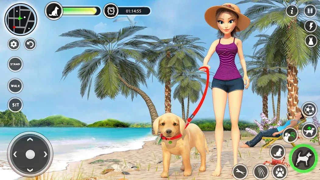 Dog Simulator Pet Dog Games 3D [МОД: Много денег, Монет и Все открыто] Screenshot 1