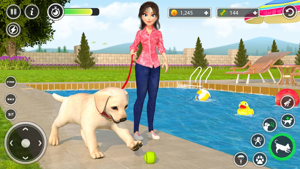 Dog Simulator Pet Dog Games 3D [МОД: Много денег, Монет и Все открыто] Screenshot 2
