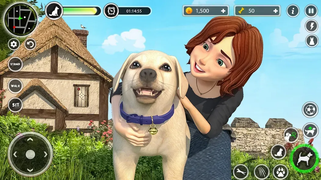 Dog Simulator Pet Dog Games 3D [МОД: Много денег, Монет и Все открыто] Screenshot 3