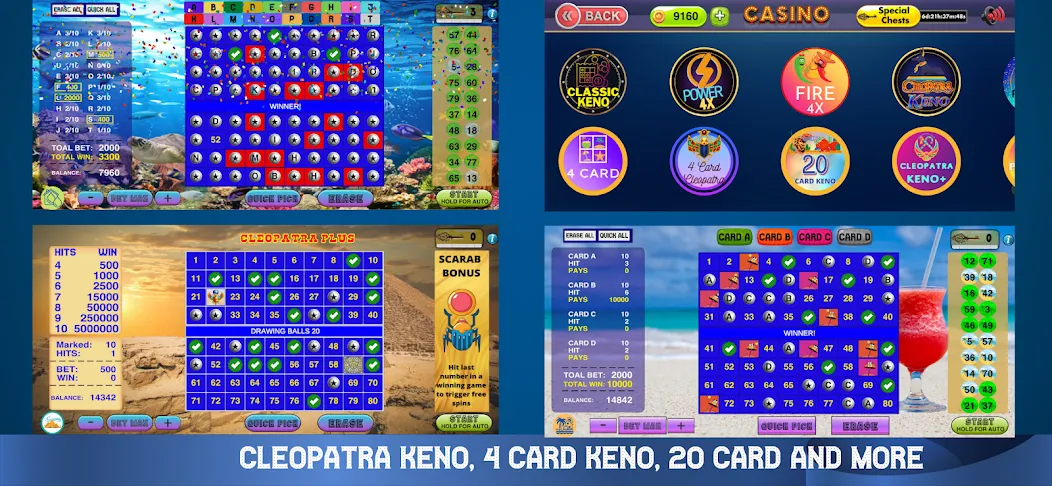 Cleopatra Keno - Keno Games (Клеопатра Кено) [МОД: Много денег, Монет и Все открыто] Screenshot 3