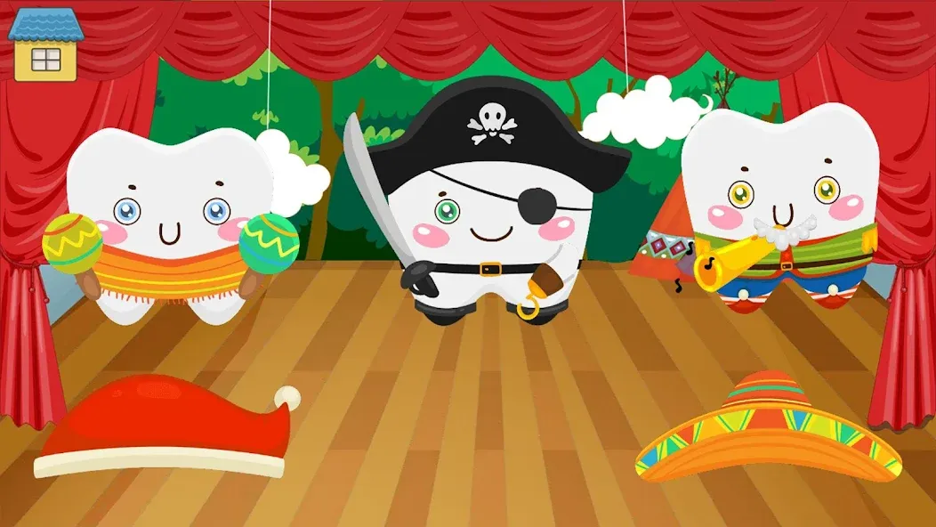 Funny Teeth kids dentist care! [МОД: Бесконечные деньги, Монеты и Мега MOD] Screenshot 2