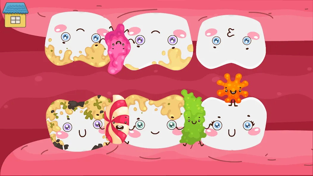 Funny Teeth kids dentist care! [МОД: Бесконечные деньги, Монеты и Мега MOD] Screenshot 5