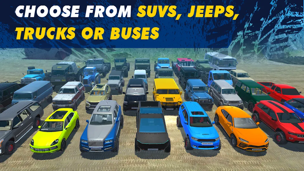 Offroad Simulator Online 4x4 (Оффроуд Симулятор Онлайн 44) [МОД: Меню, Бесконечные монеты и Открытые уровни] Screenshot 1