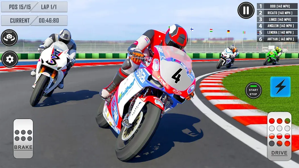 3D Bike Racing Games Offline [МОД: Меню, Бесконечные монеты и Открытые уровни] Screenshot 1