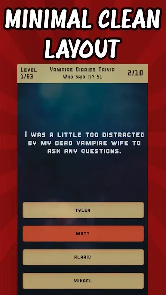 Vampire Diaries Quiz Trivia (Вампирские дневники викторина виктрия) [МОД: Все открыто, Дополнительные деньги и Меню MOD] Screenshot 2